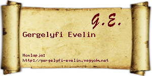 Gergelyfi Evelin névjegykártya